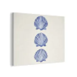 Schelpen - Blauw - Patroon PET vilt klein -3d
