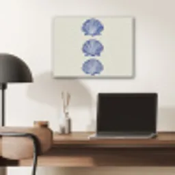 Schelpen - Blauw - Patroon PET vilt klein -sfeer5