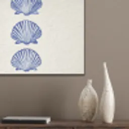 Schelpen - Blauw - Patroon PET vilt klein -sfeer6_closeup