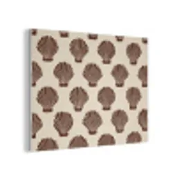 Schelpen - Bruin - Patroon PET vilt klein -3d