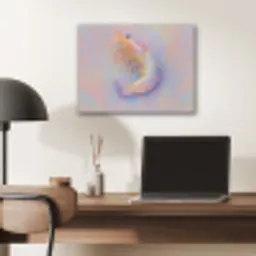 Garnaal - Subtiele structuur - Blauw - Roze PET vilt klein -sfeer5
