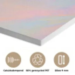 Garnaal - Subtiele structuur - Blauw - Roze PET vilt klein -closeup_NL