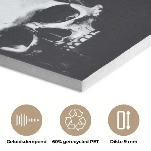 Schedels - Zwart - Contrast PET vilt middel -closeup_NL