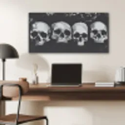 Schedels - Zwart - Contrast PET vilt middel -sfeer5