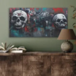Schedels - Graffiti - Abstract PET vilt middel -sfeer2