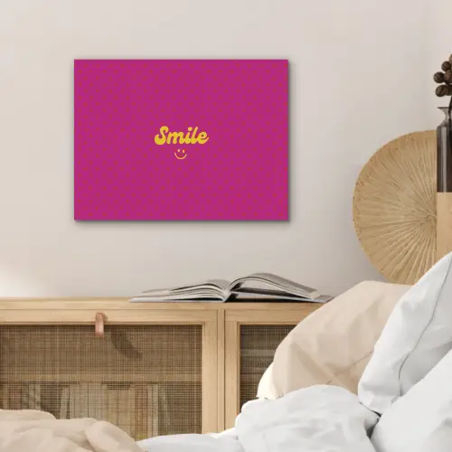Smile - Stippen - Roze PET vilt klein -sfeer3