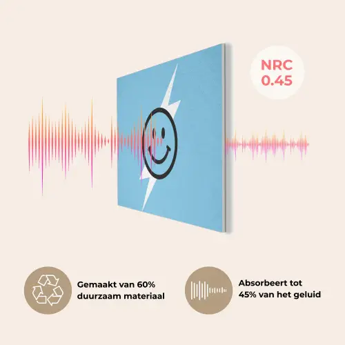Smiley - Blauw - Bliksem PET vilt klein -USP_NL