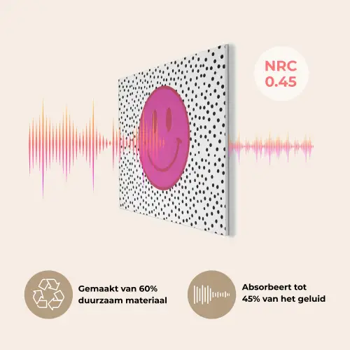 Smiley - Roze - Stippen PET vilt klein -USP_NL