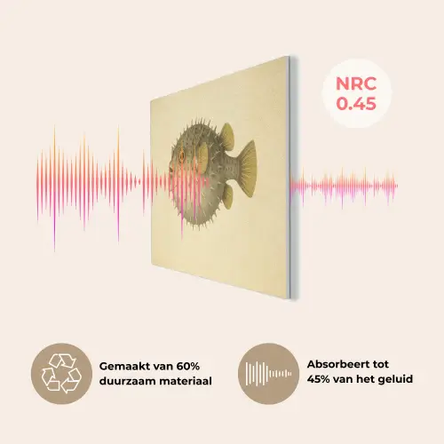 Stekels - Vis - Opgeblazen - Bruin PET vilt klein -USP_NL
