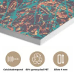 Spat - Abstract - Oranje - Groen PET vilt klein 837 -closeup_NL