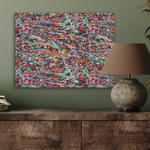 Spat - Abstract - Waterverf - Multi PET vilt klein 837 -sfeer2