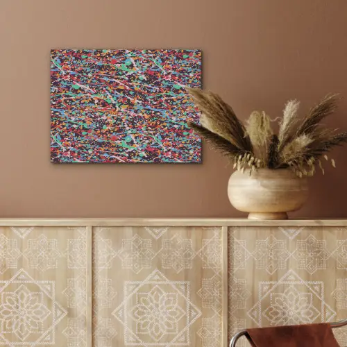 Spat - Abstract - Waterverf - Multi PET vilt klein 837 -sfeer4