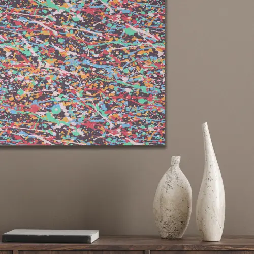 Spat - Abstract - Waterverf - Multi PET vilt klein 837 -sfeer6_closeup
