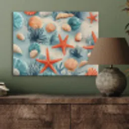 Zeesterren - Schelpen - Illustratie - Zand PET vilt klein -sfeer2