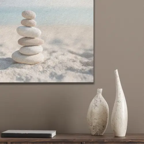 Stenen - Stapel - Zand - Zee PET vilt klein -sfeer6_closeup