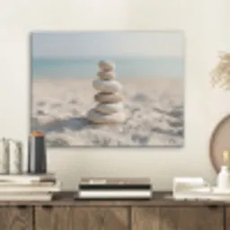 Stenen - Stapel - Zand - Zee PET vilt klein -sfeer1