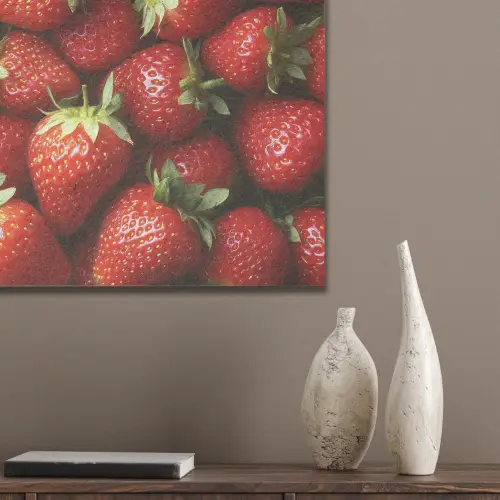 Aardbei - Fruit - Rood PET vilt klein -sfeer6_closeup