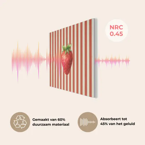 Aardbei - Strepen - Rood PET vilt klein -USP_NL