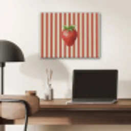 Aardbei - Strepen - Rood PET vilt klein -sfeer5