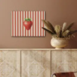Aardbei - Strepen - Rood PET vilt klein -sfeer4