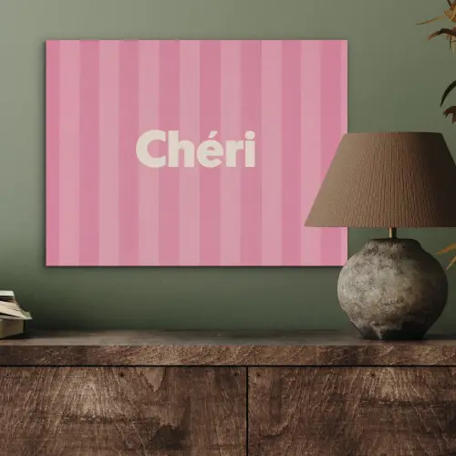 Gestreept - Roze - Chéri PET vilt klein -sfeer2