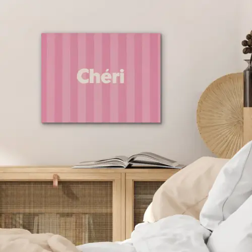 Gestreept - Roze - Chéri PET vilt klein -sfeer3