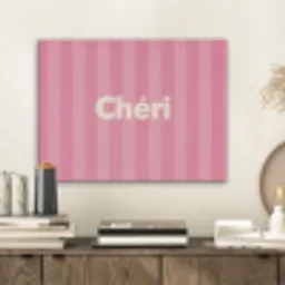 Gestreept - Roze - Chéri PET vilt klein -sfeer1