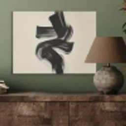 Strepen - Zwart - Abstract PET vilt klein -sfeer2