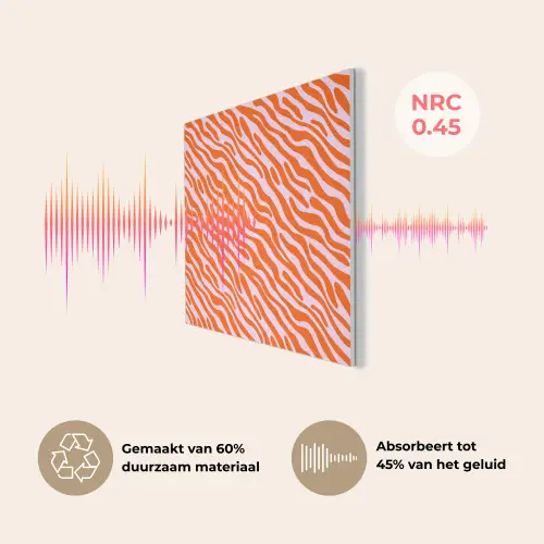 Strepen - Dynamisch - Oranje PET vilt klein 837 -USP_NL