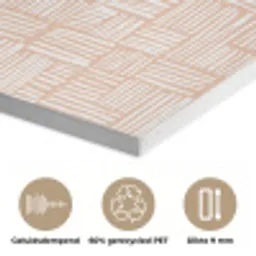 Strepen - Patroon - Terracotta PET vilt klein 837 -closeup_NL