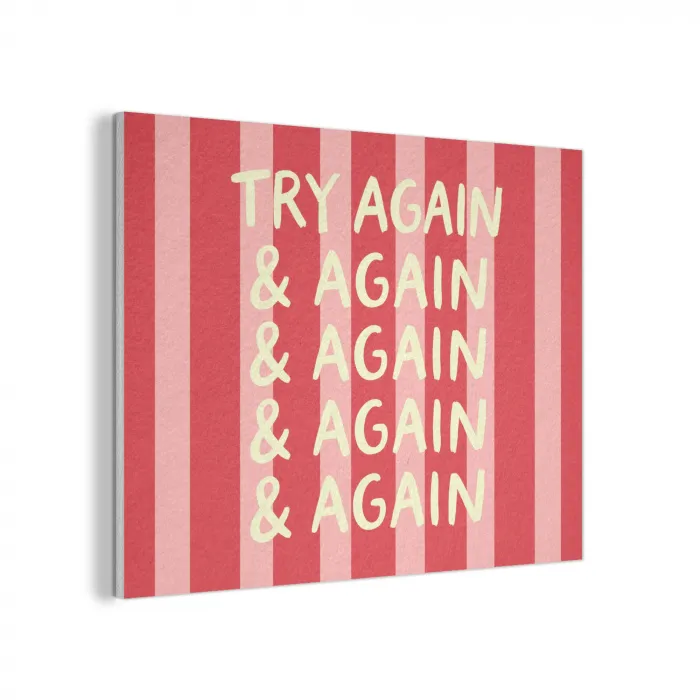 Strepen - Rood - Try again PET vilt klein -3d