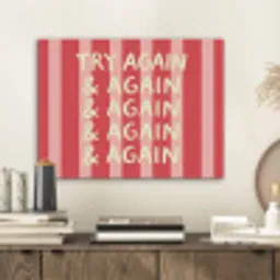 Strepen - Rood - Try again PET vilt klein -sfeer1