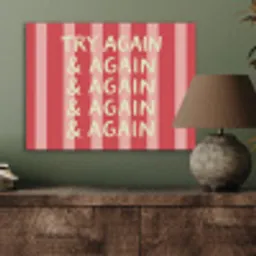 Strepen - Rood - Try again PET vilt klein -sfeer2