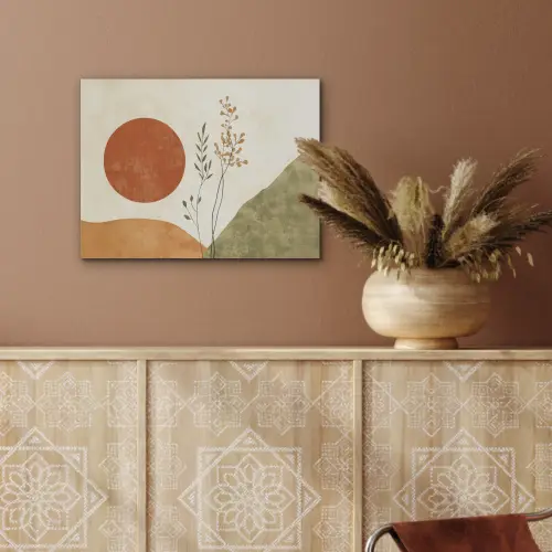 Zon - Abstract - Takken - Oranje PET vilt klein -sfeer4