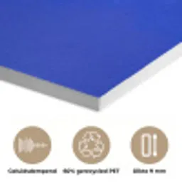 Zon - Gezicht - Penseelstructuur - Blauw PET vilt klein -closeup_NL