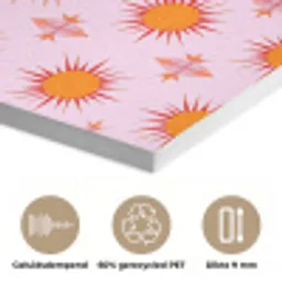 Zon - Patroon - Roze PET vilt klein 837 -closeup_NL