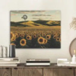 Zonnebloem - Veld - Windmolen PET vilt klein -sfeer1