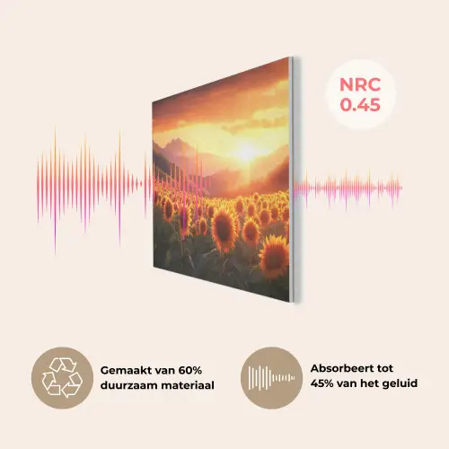 Zonnebloemen - Zonsondergang - Landschap PET vilt klein -USP_NL