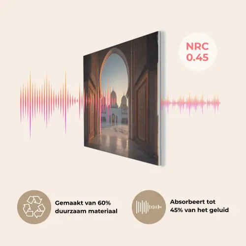 Zonsopkomst - Witte koepels - Marmer plein PET vilt klein -USP_NL