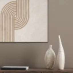 Symmetrische bocht - Koperkleurig PET vilt klein -sfeer6_closeup
