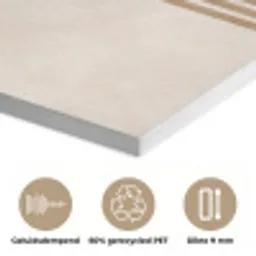 Symmetrische bocht - Koperkleurig PET vilt klein -closeup_NL