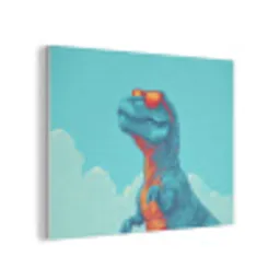 T-Rex - Blauw - Wolken - Zonnebril PET vilt klein -3d