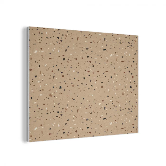 Terrazzo - Patroon - Beige PET vilt klein 837 -3d