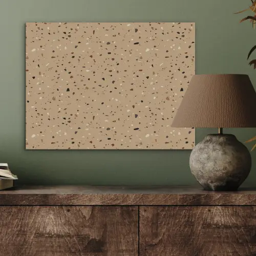 Terrazzo - Patroon - Beige PET vilt klein 837 -sfeer2