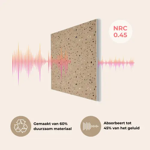 Terrazzo - Patroon - Beige PET vilt klein 837 -USP_NL