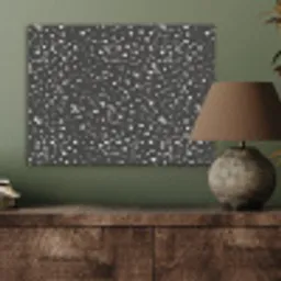 Terrazzo -  Patroon - Zwart - Wit PET vilt klein 837 -sfeer2