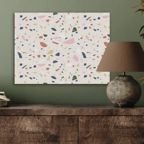 Terrazzo - Patroon - Kleurrijk PET vilt klein 837 -sfeer2