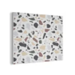 Terrazzo -  Patroon - Kleurrijk - Klei PET vilt klein 837 -3d