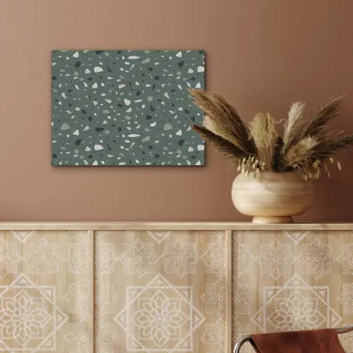 Terrazzo - Patroon - Kleurrijk - Groen PET vilt klein 837 -sfeer4