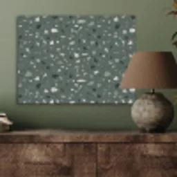 Terrazzo -  Patroon - Kleurrijk - Groen PET vilt klein 837 -sfeer2